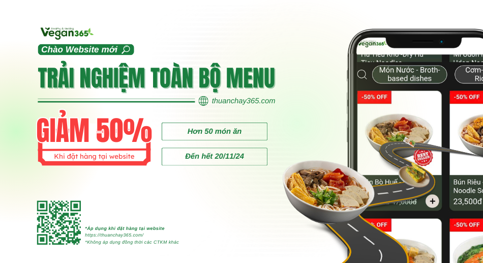 CHÀO WEBSITE MỚI - TRẢI NGHIỆM TOÀN BỘ MENU GIẢM 50%